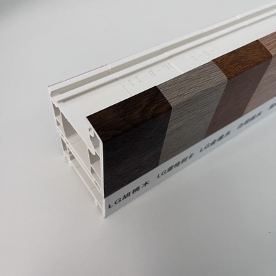 GKBM Baru 60B Laminated UPVC Casement Window Profiles Isolasi Suara
