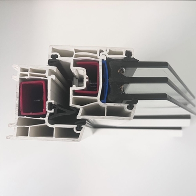 GKBM 65 Putih UPVC Casement Window Profiles Untuk Interior Dan Eksterior